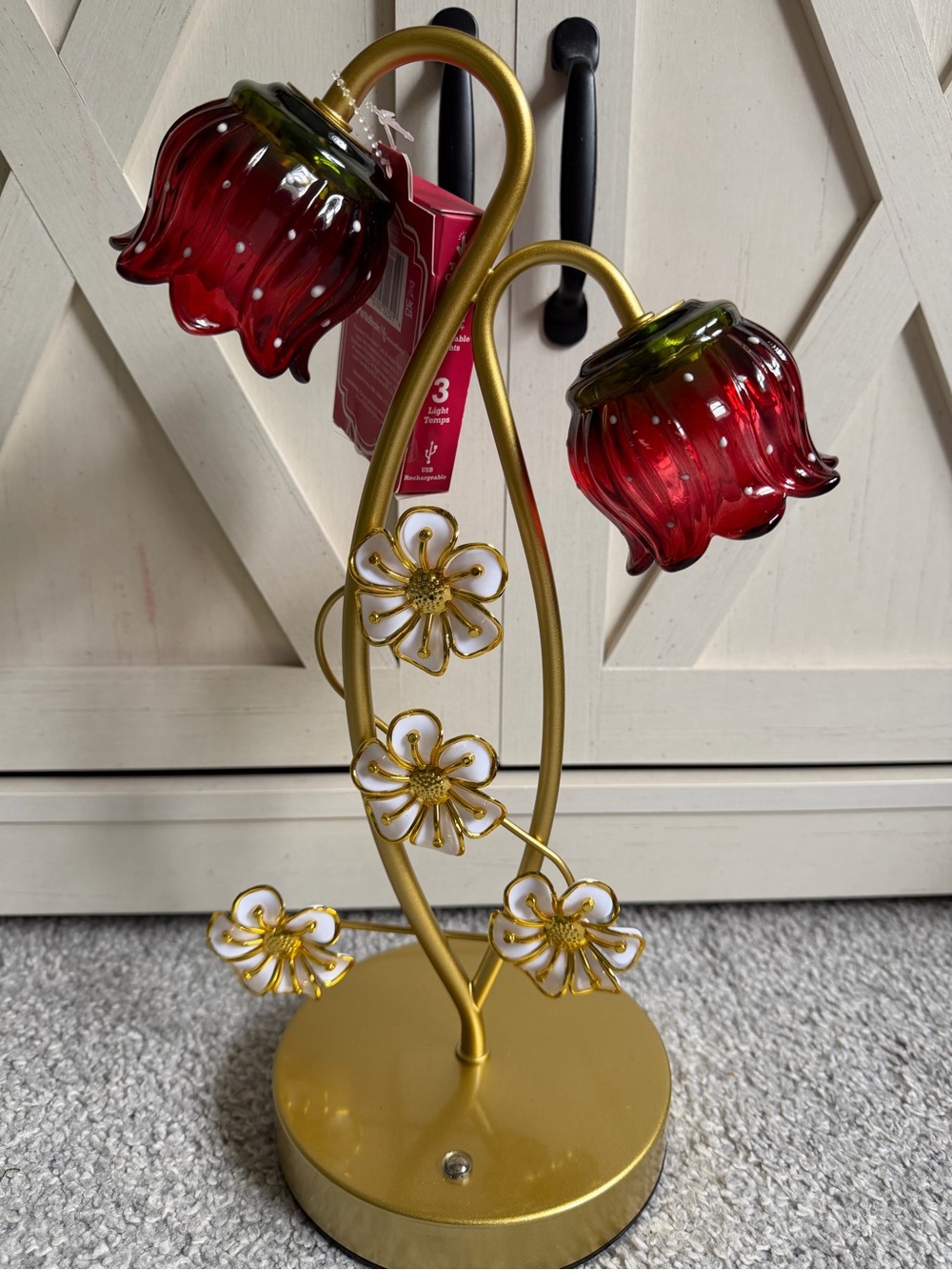 Strawberry Shortcake Touch Lamp USB Rechargeable Glass Dimmable Light VIRAL